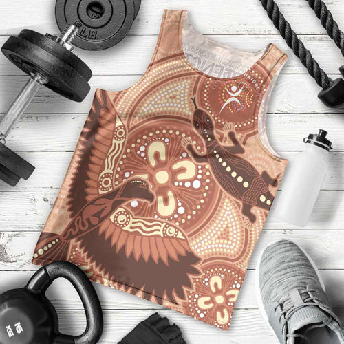 NAIDOC 2025 Strength Vision & Legacy Men Tank Top Future Dreaming - Taupe