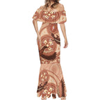 NAIDOC 2025 Strength Vision & Legacy Mermaid Dress Future Dreaming - Taupe