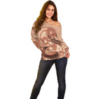 NAIDOC 2025 Strength Vision & Legacy Off Shoulder Sweater Future Dreaming - Taupe