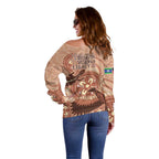 NAIDOC 2025 Strength Vision & Legacy Off Shoulder Sweater Future Dreaming - Taupe