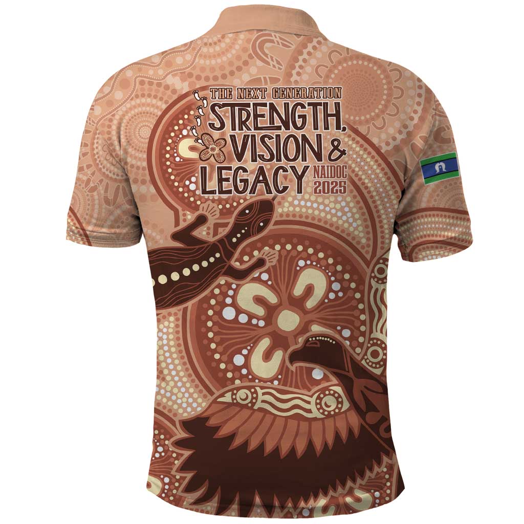 NAIDOC 2025 Strength Vision & Legacy Polo Shirt Future Dreaming - Taupe