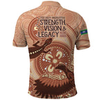 NAIDOC 2025 Strength Vision & Legacy Polo Shirt Future Dreaming - Taupe