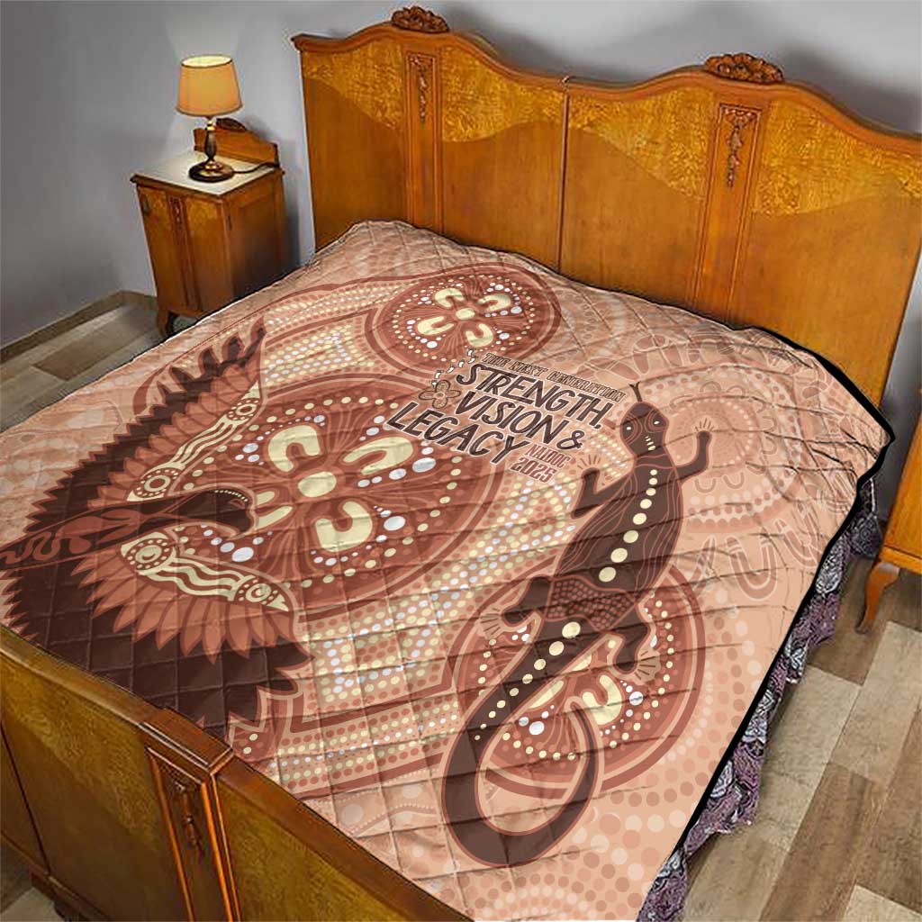 NAIDOC 2025 Strength Vision & Legacy Quilt Future Dreaming - Taupe