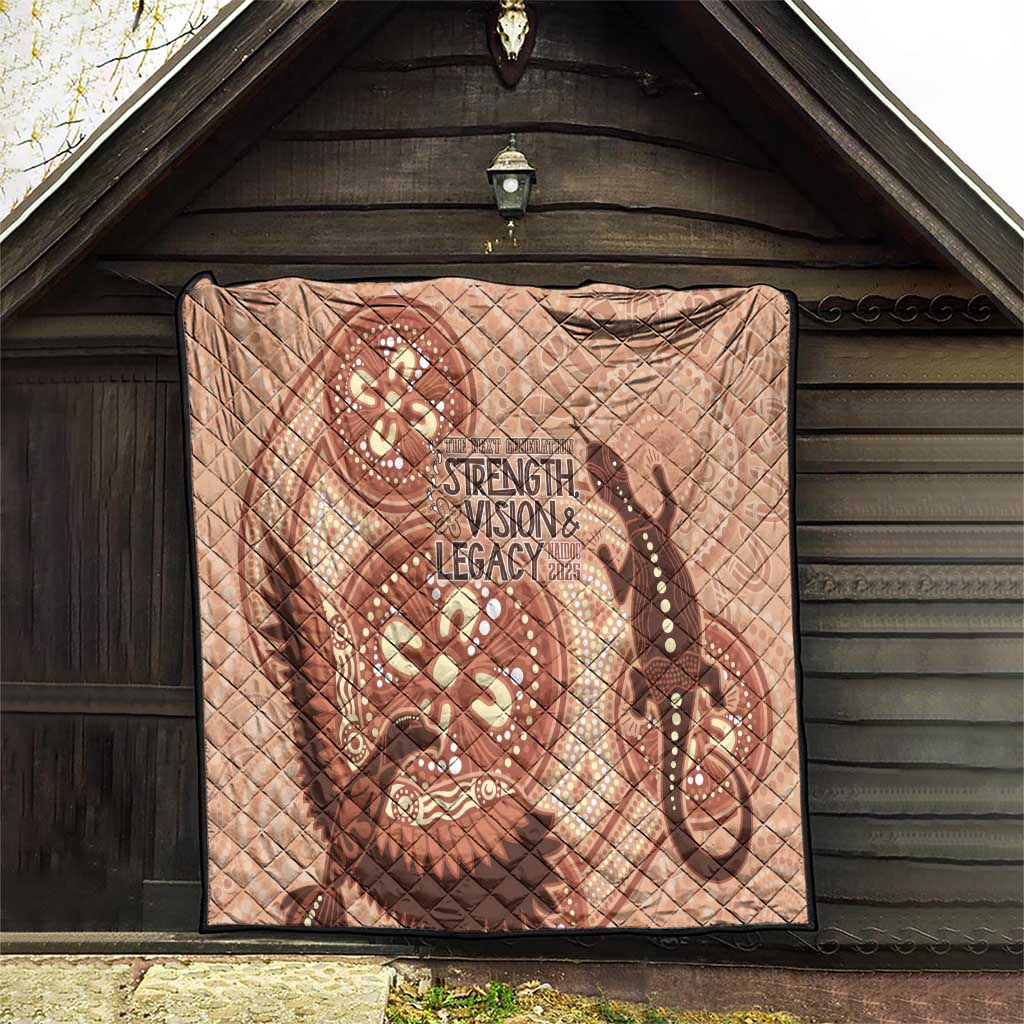 NAIDOC 2025 Strength Vision & Legacy Quilt Future Dreaming - Taupe