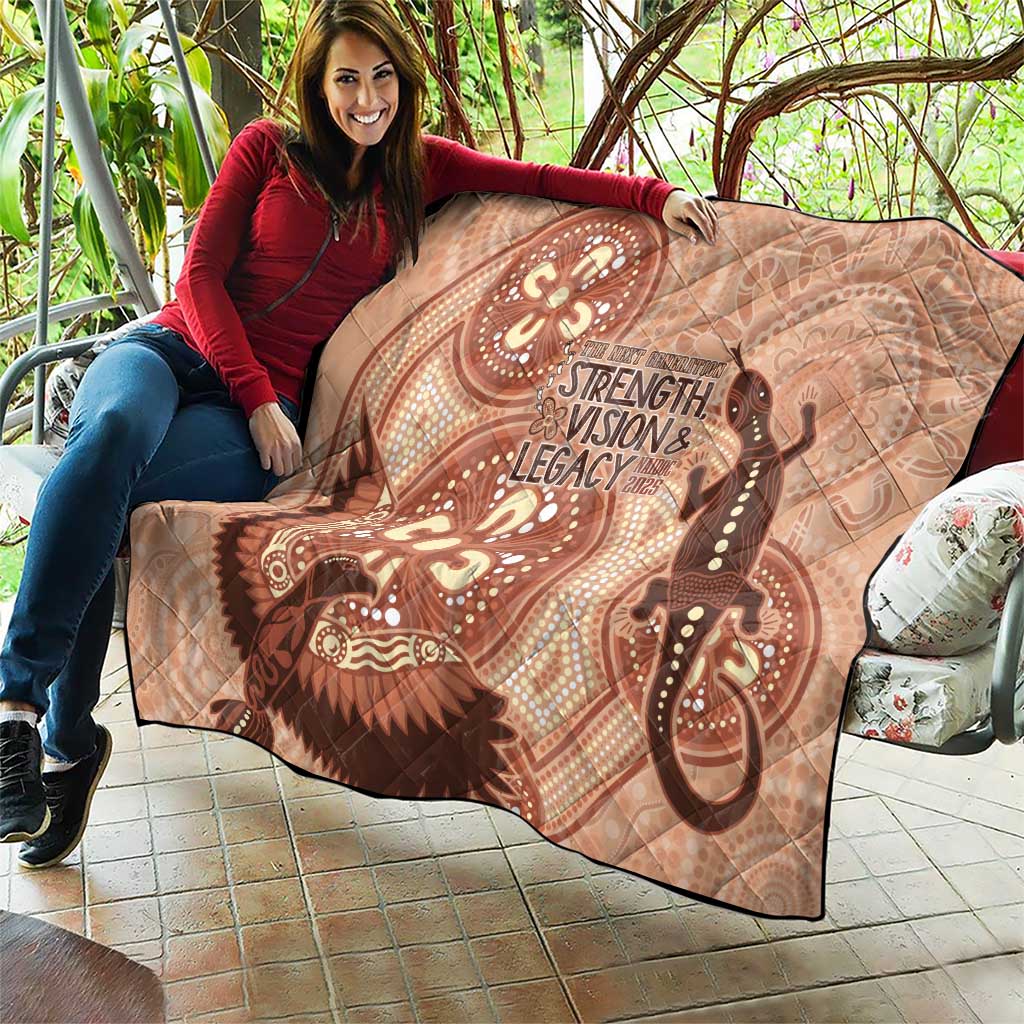 NAIDOC 2025 Strength Vision & Legacy Quilt Future Dreaming - Taupe