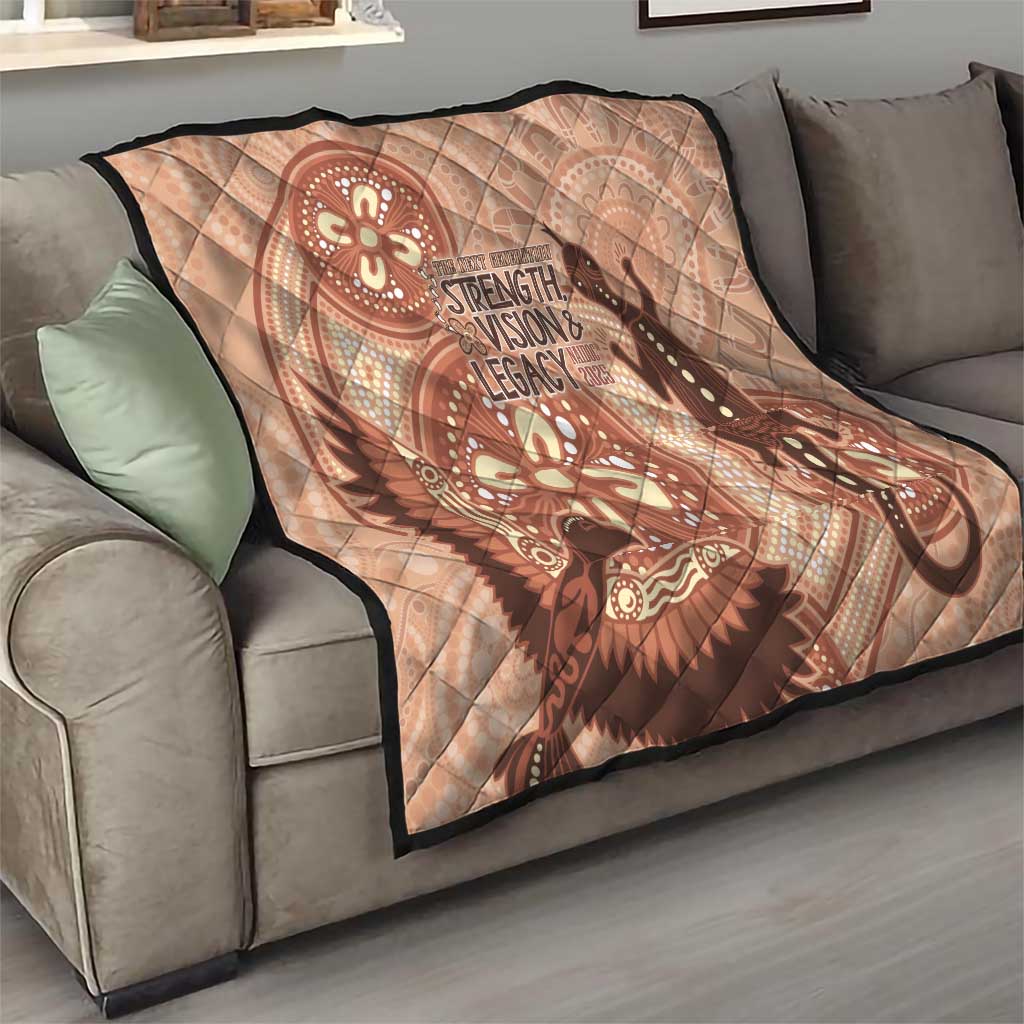 NAIDOC 2025 Strength Vision & Legacy Quilt Future Dreaming - Taupe
