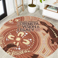 NAIDOC 2025 Strength Vision & Legacy Round Carpet Future Dreaming - Taupe