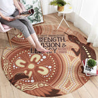 NAIDOC 2025 Strength Vision & Legacy Round Carpet Future Dreaming - Taupe