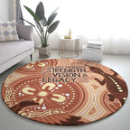 NAIDOC 2025 Strength Vision & Legacy Round Carpet Future Dreaming - Taupe