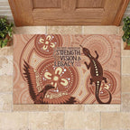NAIDOC 2025 Strength Vision & Legacy Rubber Doormat Future Dreaming - Taupe