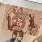 NAIDOC 2025 Strength Vision & Legacy Rubber Doormat Future Dreaming - Taupe