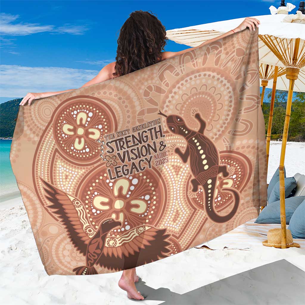 NAIDOC 2025 Strength Vision & Legacy Sarong Future Dreaming - Taupe