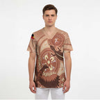 NAIDOC 2025 Strength Vision & Legacy Scrub Top Future Dreaming - Taupe - Aussie Hoodie