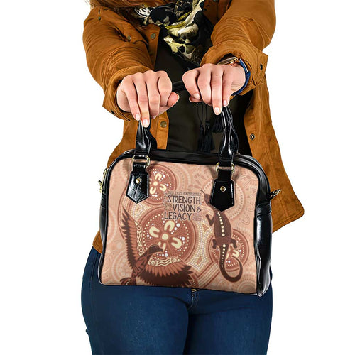 NAIDOC 2025 Strength Vision & Legacy Shoulder Handbag Future Dreaming - Taupe