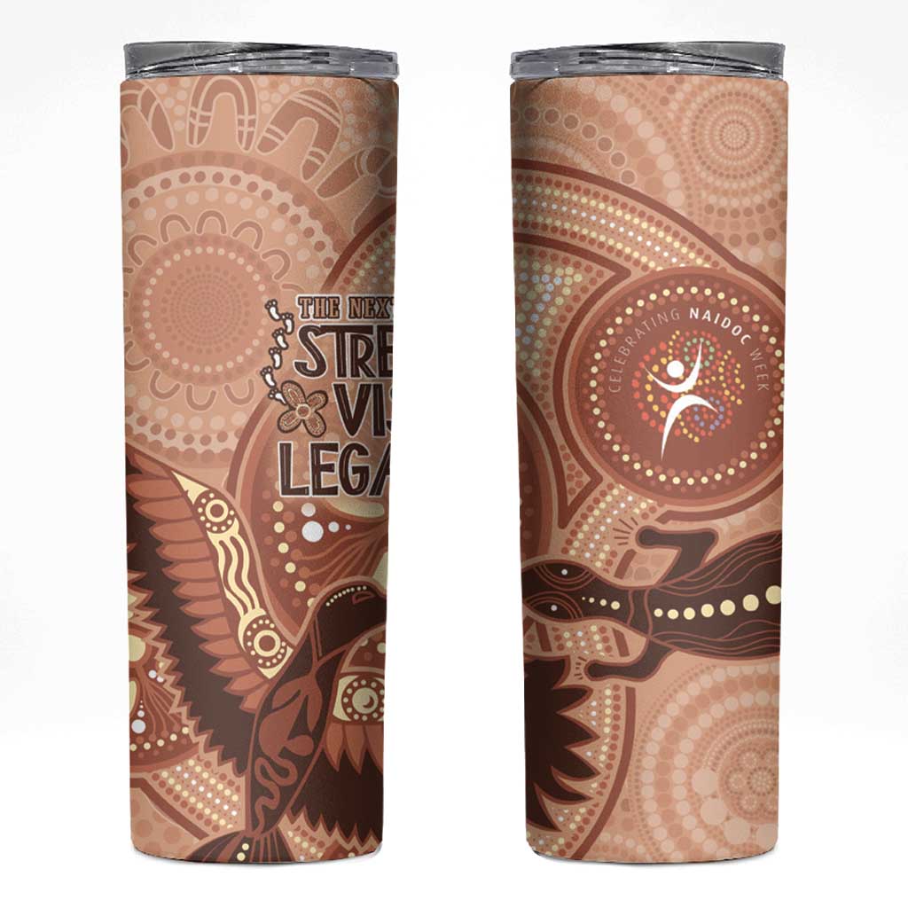 NAIDOC 2025 Strength Vision & Legacy Skinny Tumbler Future Dreaming - Taupe