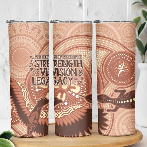 NAIDOC 2025 Strength Vision & Legacy Skinny Tumbler Future Dreaming - Taupe