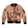 NAIDOC 2025 Strength Vision & Legacy Sleeve Zip Bomber Jacket Future Dreaming - Taupe
