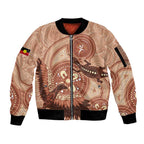 NAIDOC 2025 Strength Vision & Legacy Sleeve Zip Bomber Jacket Future Dreaming - Taupe