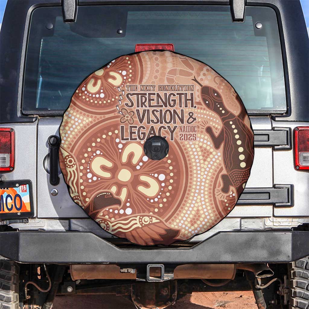 NAIDOC 2025 Strength Vision & Legacy Spare Tire Cover Future Dreaming - Taupe