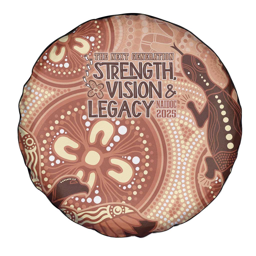 NAIDOC 2025 Strength Vision & Legacy Spare Tire Cover Future Dreaming - Taupe
