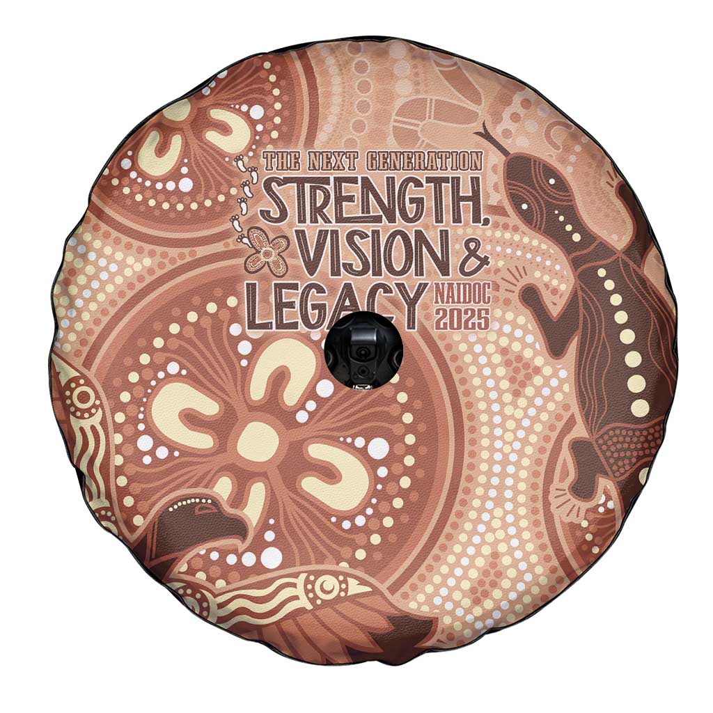 NAIDOC 2025 Strength Vision & Legacy Spare Tire Cover Future Dreaming - Taupe