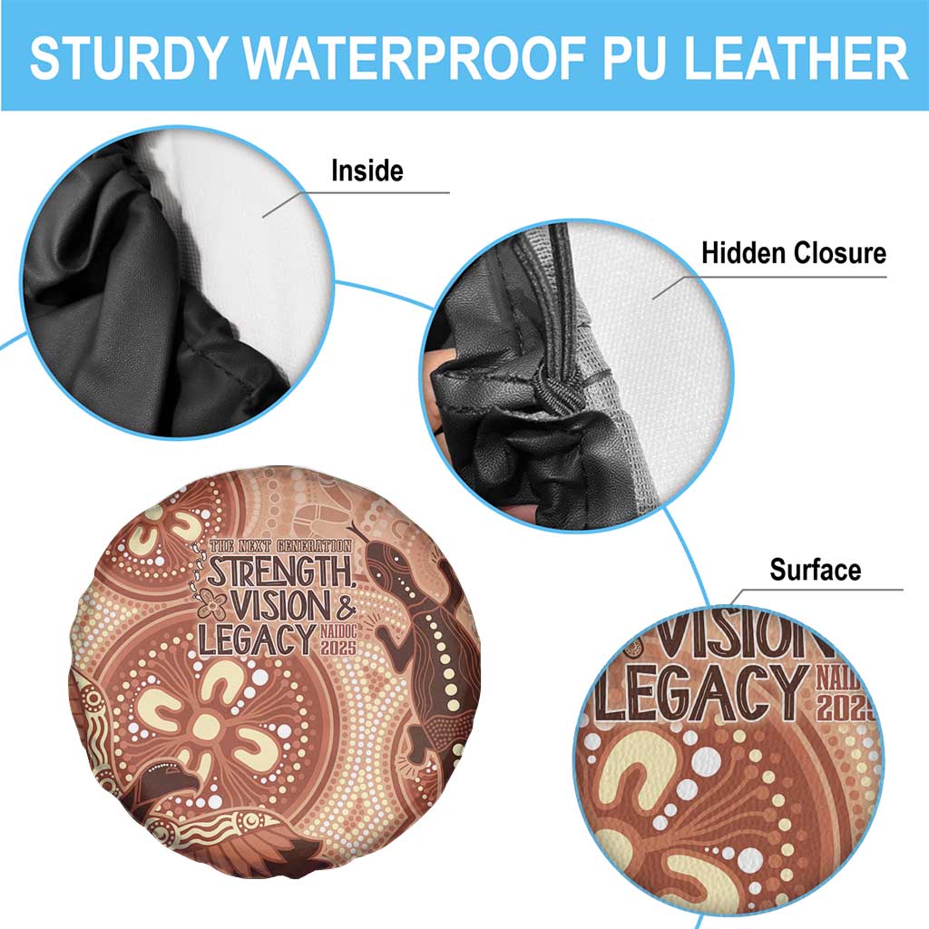 NAIDOC 2025 Strength Vision & Legacy Spare Tire Cover Future Dreaming - Taupe