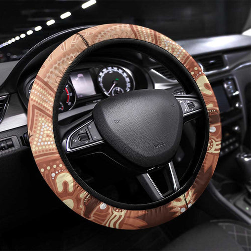 NAIDOC 2025 Strength Vision & Legacy Steering Wheel Cover Future Dreaming - Taupe