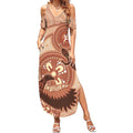 NAIDOC 2025 Strength Vision & Legacy Summer Maxi Dress Future Dreaming - Taupe