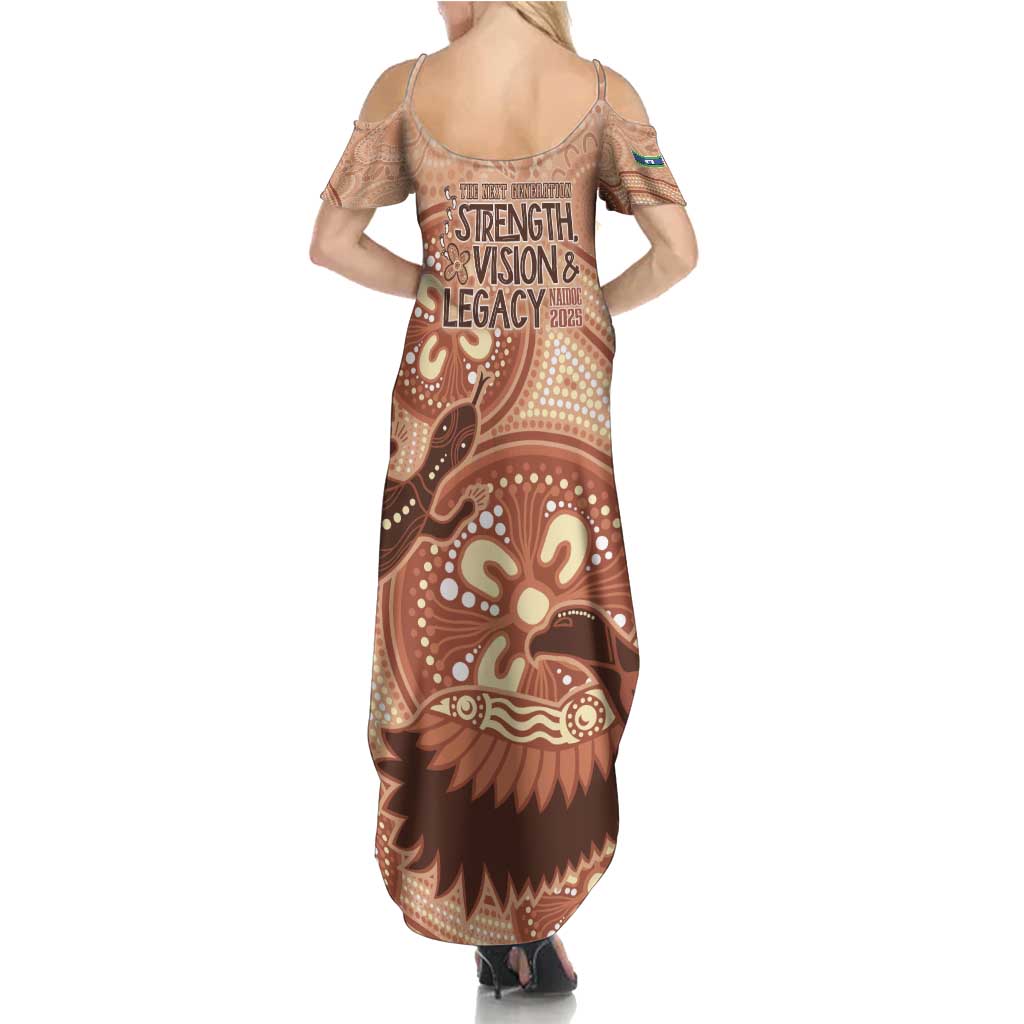 NAIDOC 2025 Strength Vision & Legacy Summer Maxi Dress Future Dreaming - Taupe
