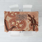 NAIDOC 2025 Strength Vision & Legacy Tablecloth Future Dreaming - Taupe