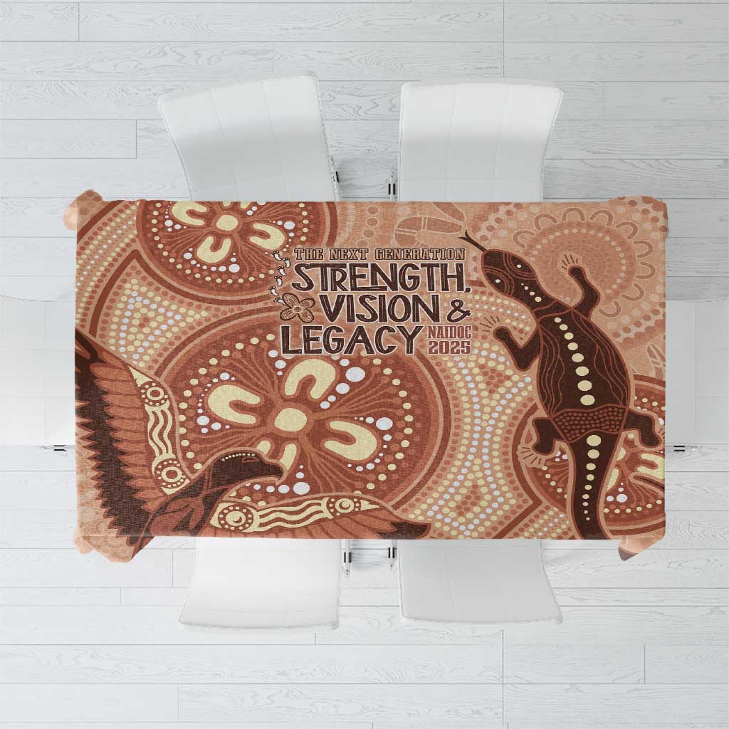 NAIDOC 2025 Strength Vision & Legacy Tablecloth Future Dreaming - Taupe