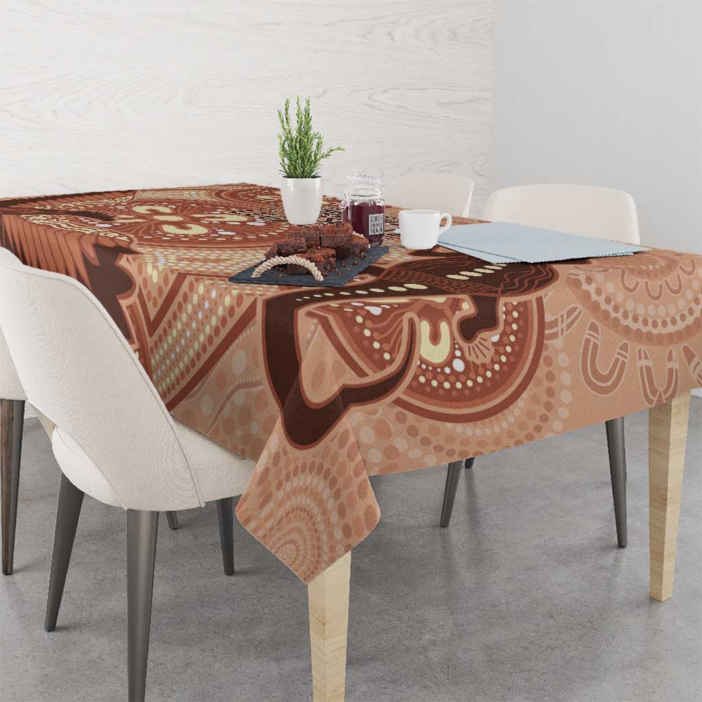 NAIDOC 2025 Strength Vision & Legacy Tablecloth Future Dreaming - Taupe