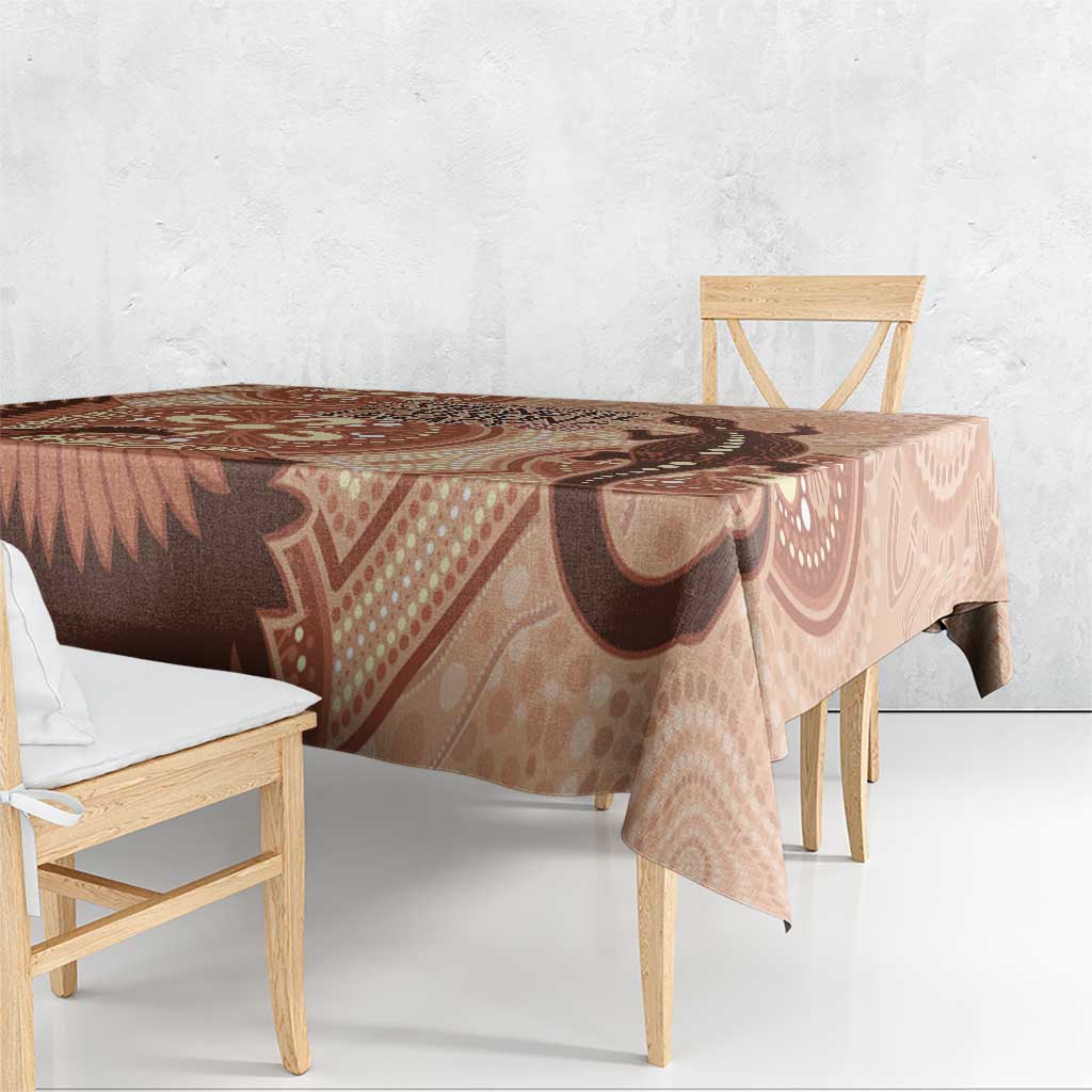 NAIDOC 2025 Strength Vision & Legacy Tablecloth Future Dreaming - Taupe