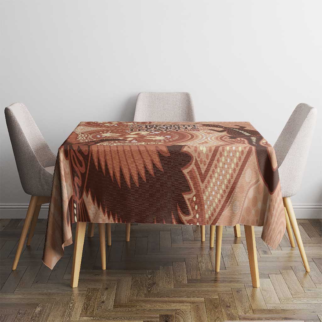 NAIDOC 2025 Strength Vision & Legacy Tablecloth Future Dreaming - Taupe