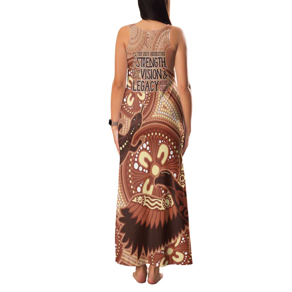 NAIDOC 2025 Strength Vision & Legacy Tank Maxi Dress Future Dreaming - Taupe