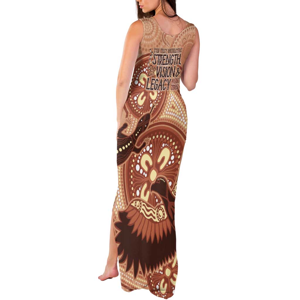 NAIDOC 2025 Strength Vision & Legacy Tank Maxi Dress Future Dreaming - Taupe