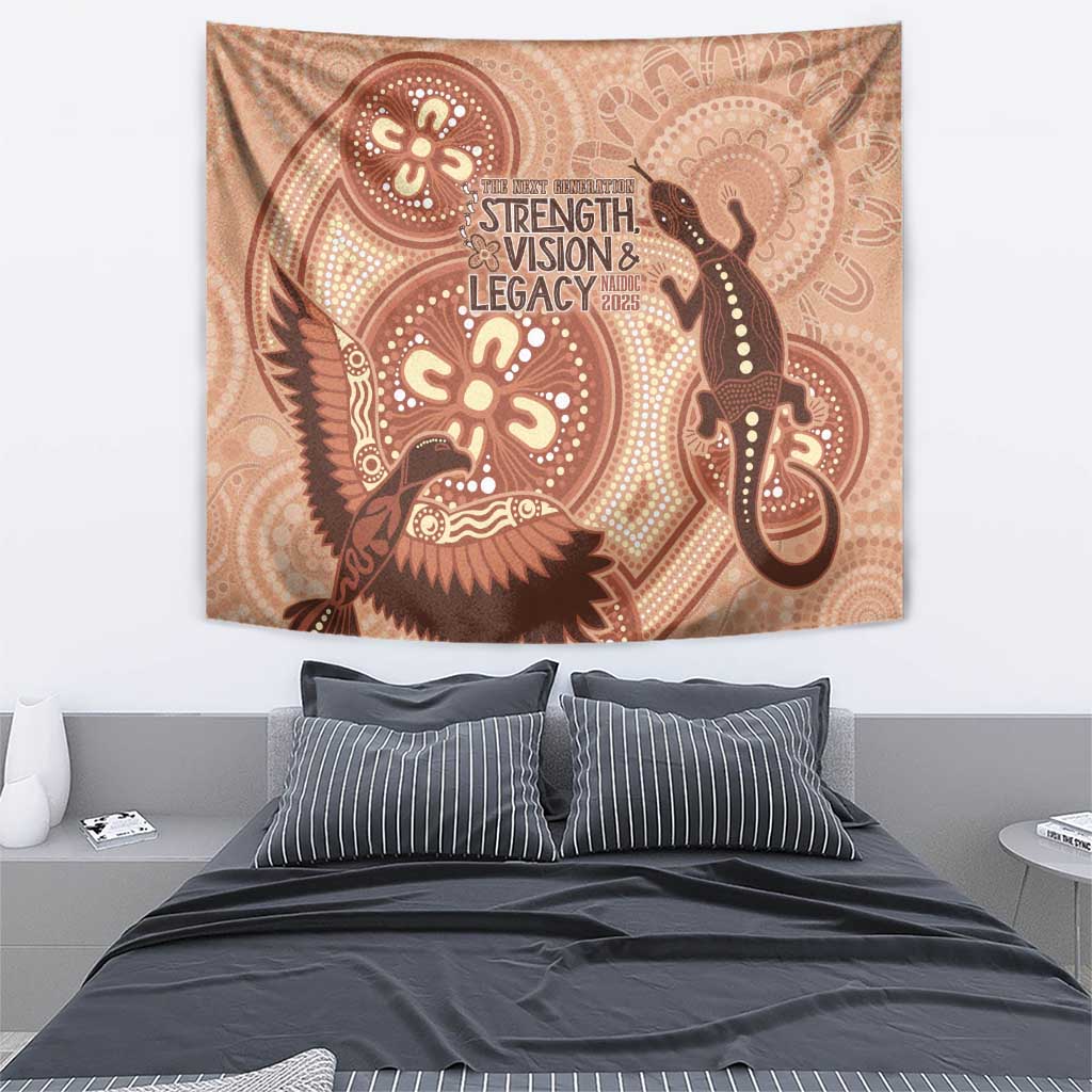 NAIDOC 2025 Strength Vision & Legacy Tapestry Future Dreaming - Taupe