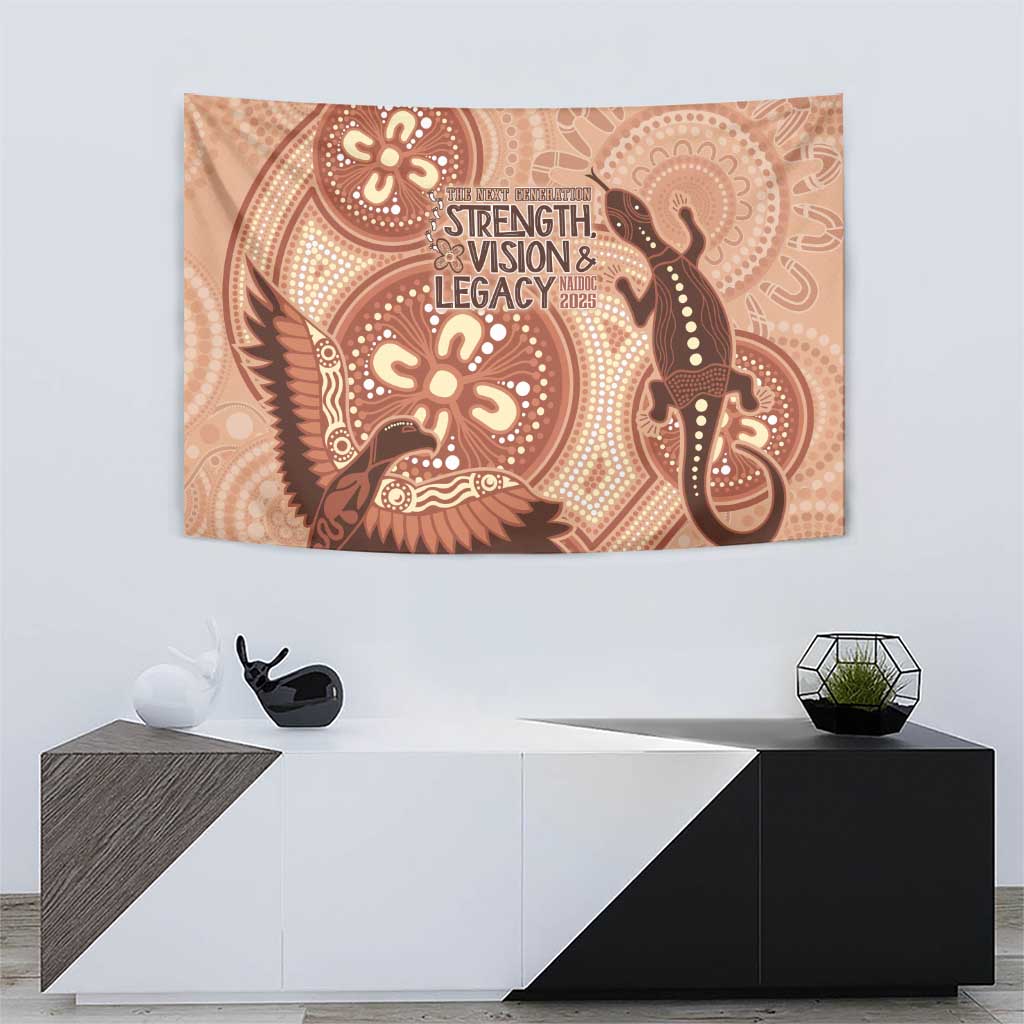 NAIDOC 2025 Strength Vision & Legacy Tapestry Future Dreaming - Taupe