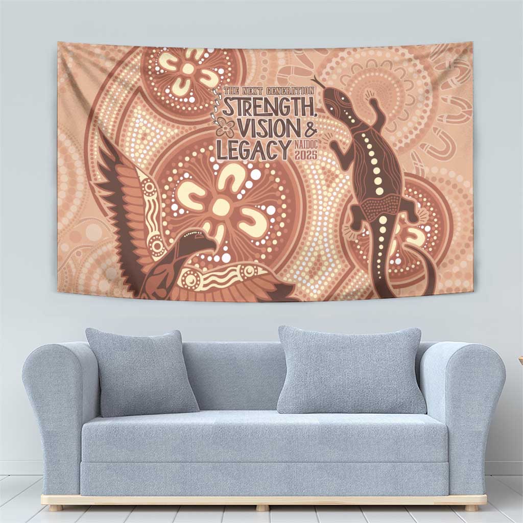 NAIDOC 2025 Strength Vision & Legacy Tapestry Future Dreaming - Taupe