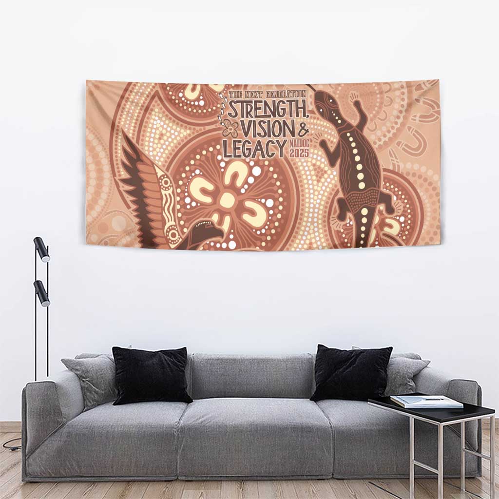 NAIDOC 2025 Strength Vision & Legacy Tapestry Future Dreaming - Taupe