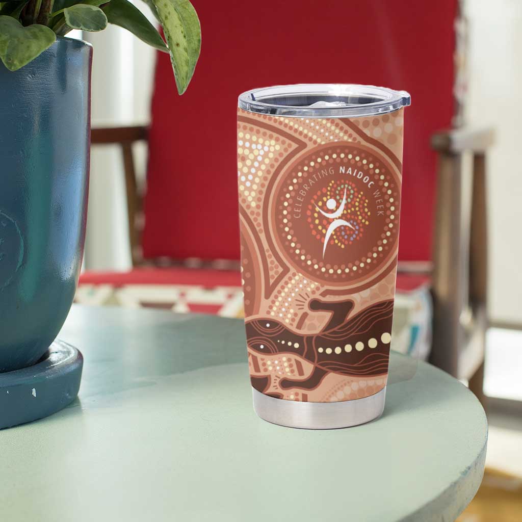 NAIDOC 2025 Strength Vision & Legacy Tumbler Cup Future Dreaming - Taupe