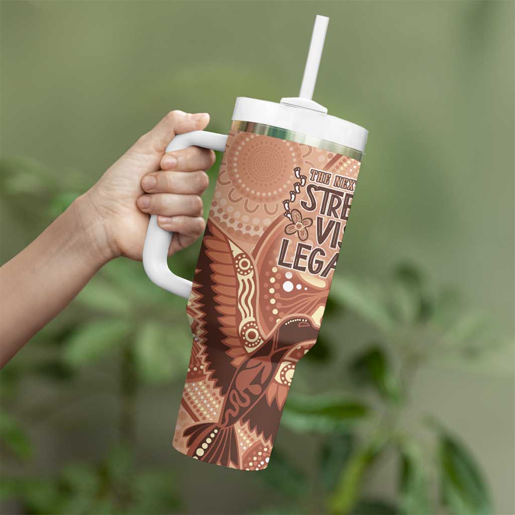 NAIDOC 2025 Strength Vision & Legacy Tumbler With Handle Future Dreaming - Taupe