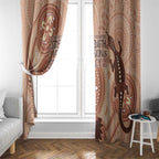 NAIDOC 2025 Strength Vision & Legacy Window Curtain Future Dreaming - Taupe