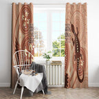 NAIDOC 2025 Strength Vision & Legacy Window Curtain Future Dreaming - Taupe