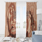 NAIDOC 2025 Strength Vision & Legacy Window Curtain Future Dreaming - Taupe