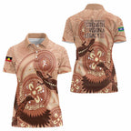 NAIDOC 2025 Strength Vision & Legacy Women Polo Shirt Future Dreaming - Taupe