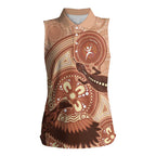 NAIDOC 2025 Strength Vision & Legacy Women Sleeveless Polo Shirt Future Dreaming - Taupe
