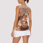 NAIDOC 2025 Strength Vision & Legacy Women Sleeveless Polo Shirt Future Dreaming - Taupe