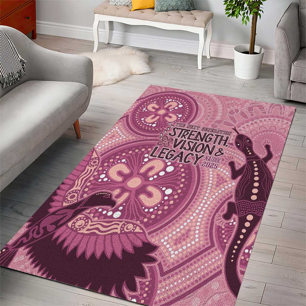 NAIDOC 2025 Strength Vision & Legacy Area Rug Future Dreaming - Coral