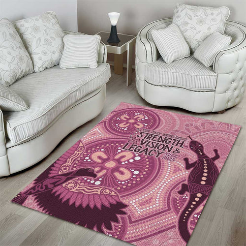 NAIDOC 2025 Strength Vision & Legacy Area Rug Future Dreaming - Coral